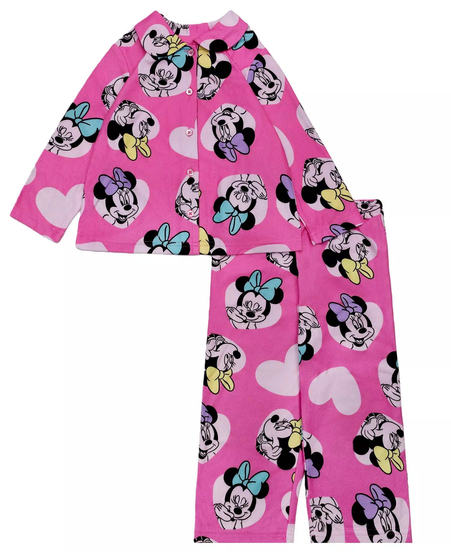 Minnie Mouse Heart Love Coat-Style Top and Pants - 2-Piece Pajama Set