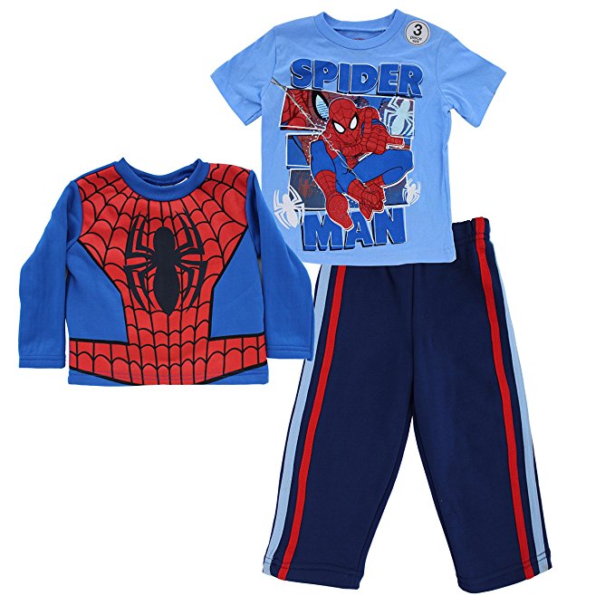 Spiderman "Flying Spidey" 3-Piece Toddler Shirts & Pants Set