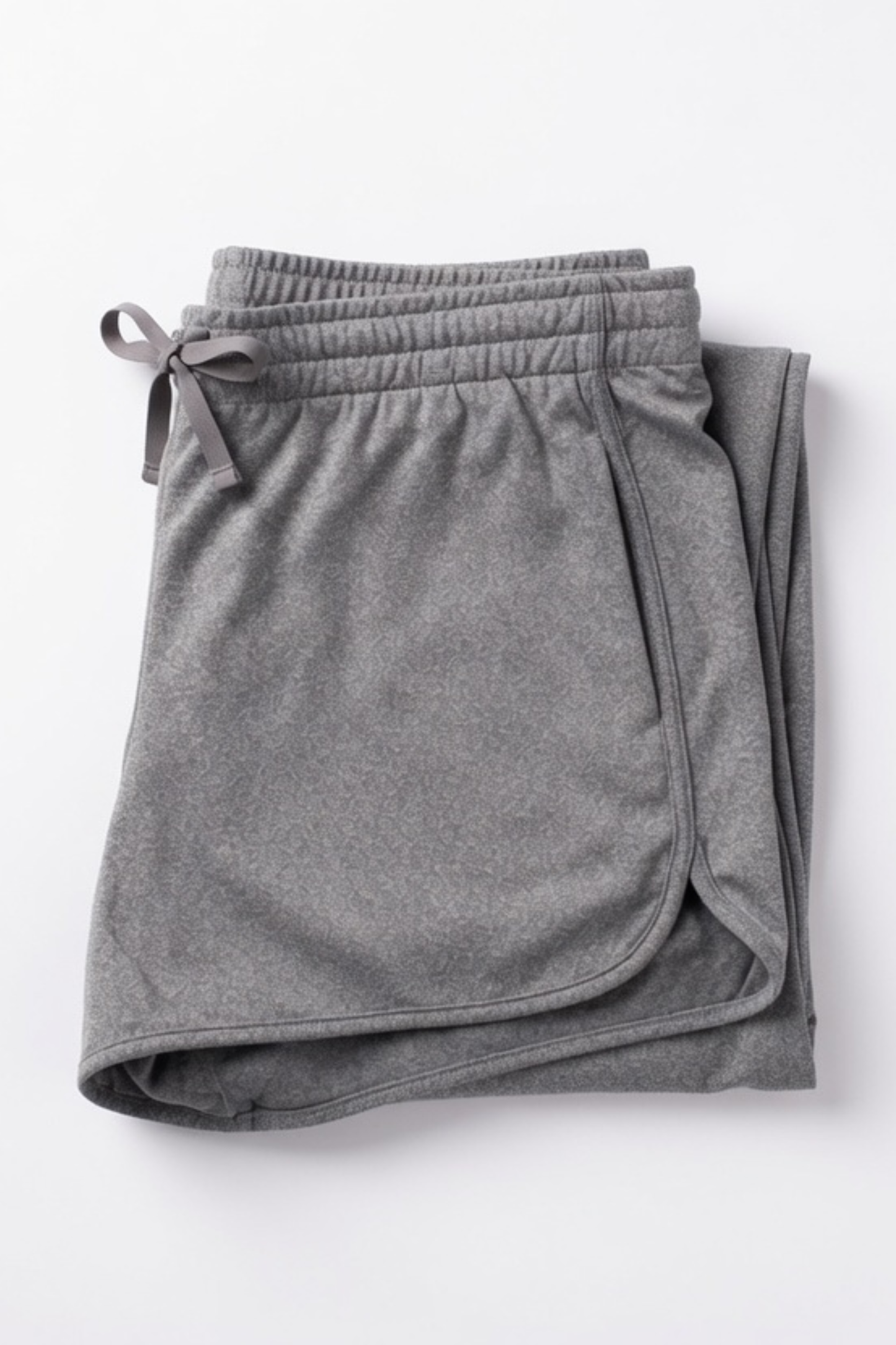 New York Laundry Women's 3-Inch Running Shorts with Drawstring Waistband and Pockets, Heather Grey