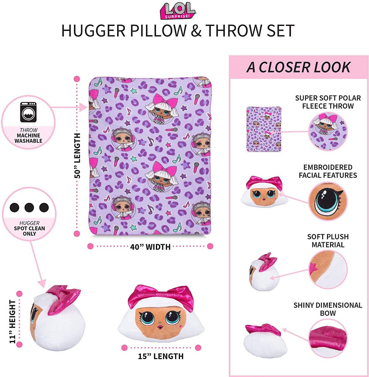 L.O.L. Surprise! Throw and Hugger Set