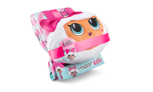 L.O.L Surprise! Glam Throw Blanket & Pillow Set