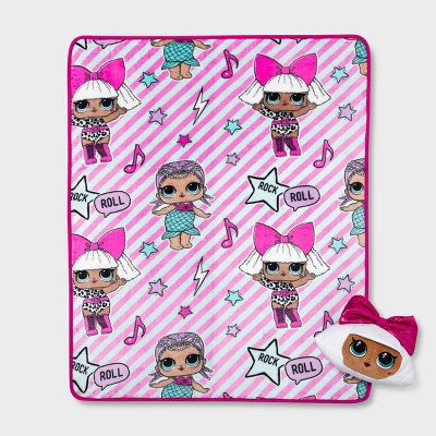 L.O.L Surprise! Glam Throw Blanket & Pillow Set