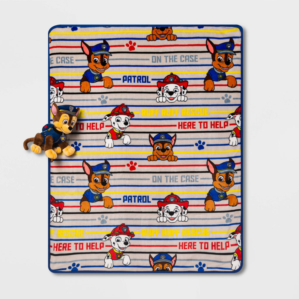 Paw Patrol Rescue Pups Throw and Character Pillow Set