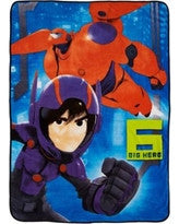 Disney Big Hero 6-Tough Team Micro Raschel Throw, 46 by 60-Inch