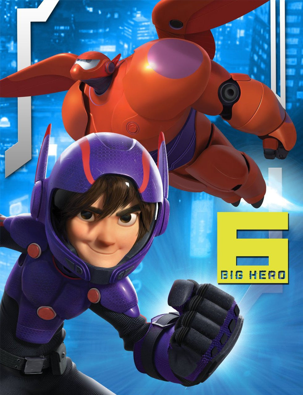 Disney Big Hero 6-Tough Team Micro Raschel Throw, 46 by 60-Inch