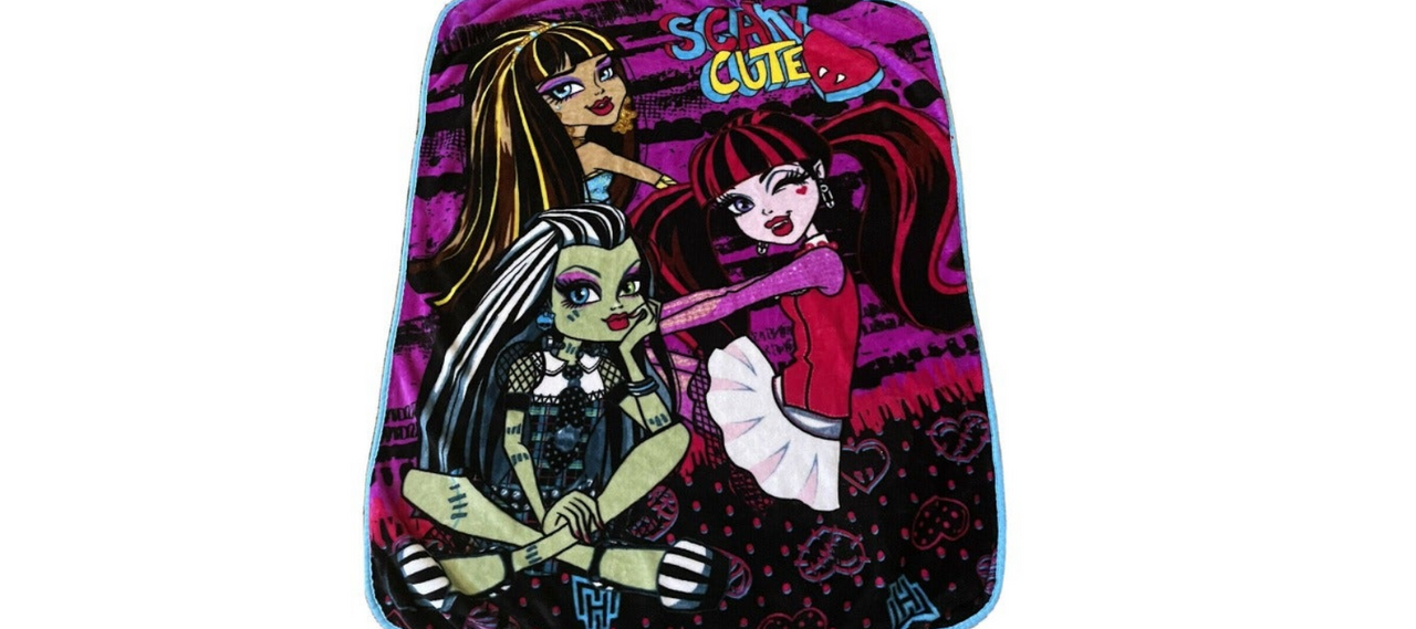 Monster High Scary Cute Silky Soft Throw 40 X 50