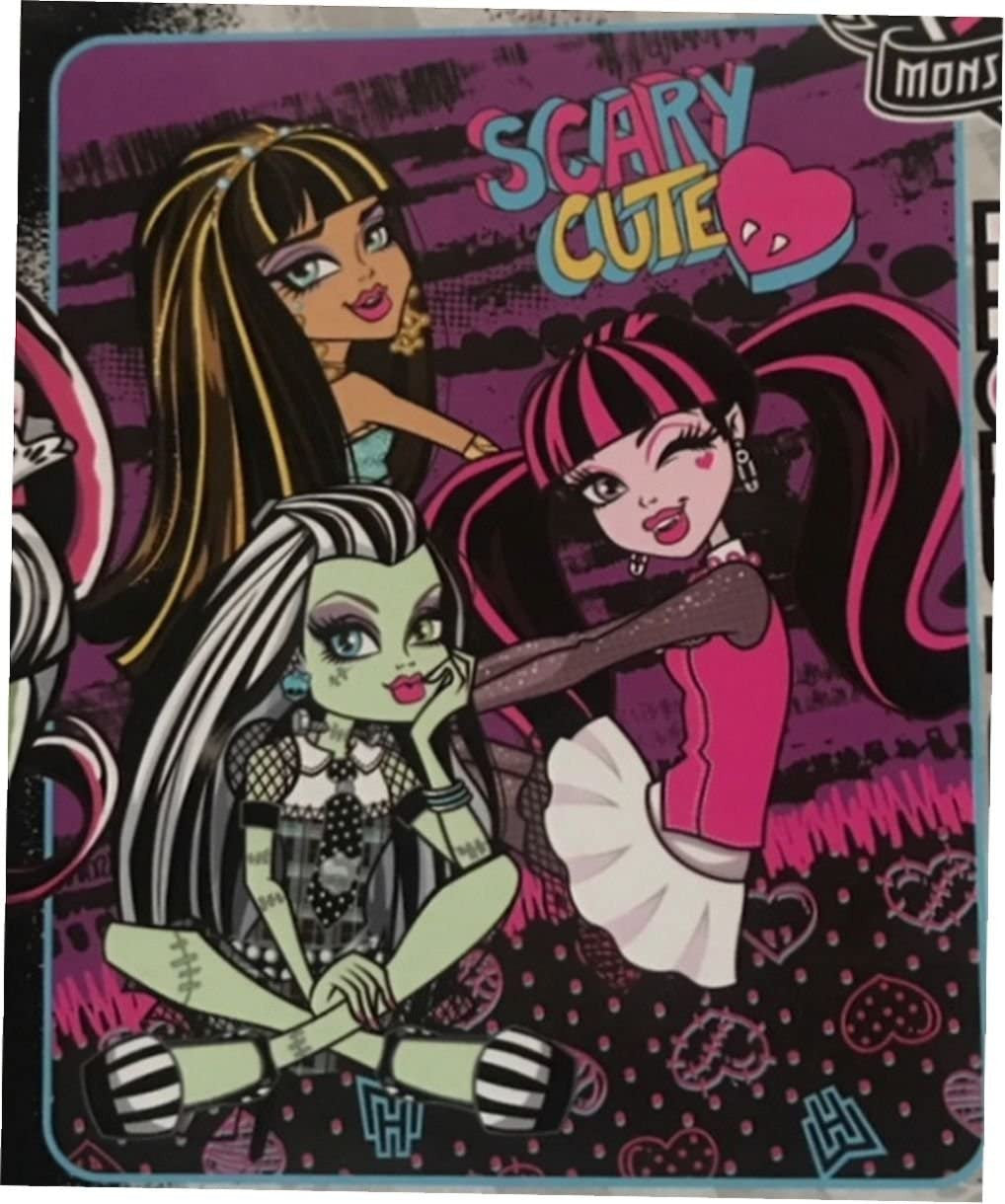 Monster High Scary Cute Silky Soft Throw 40 X 50