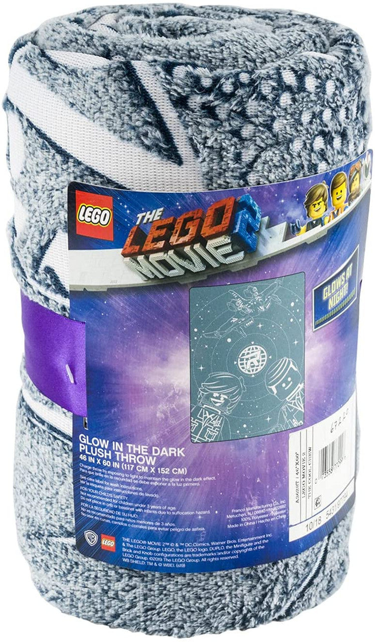 Lego Movie Glow in The Dark Plush Throw