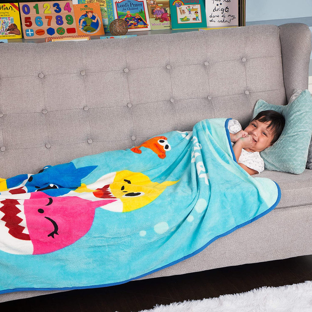 Baby Shark Kids Microfiber Coral Fleece Throw