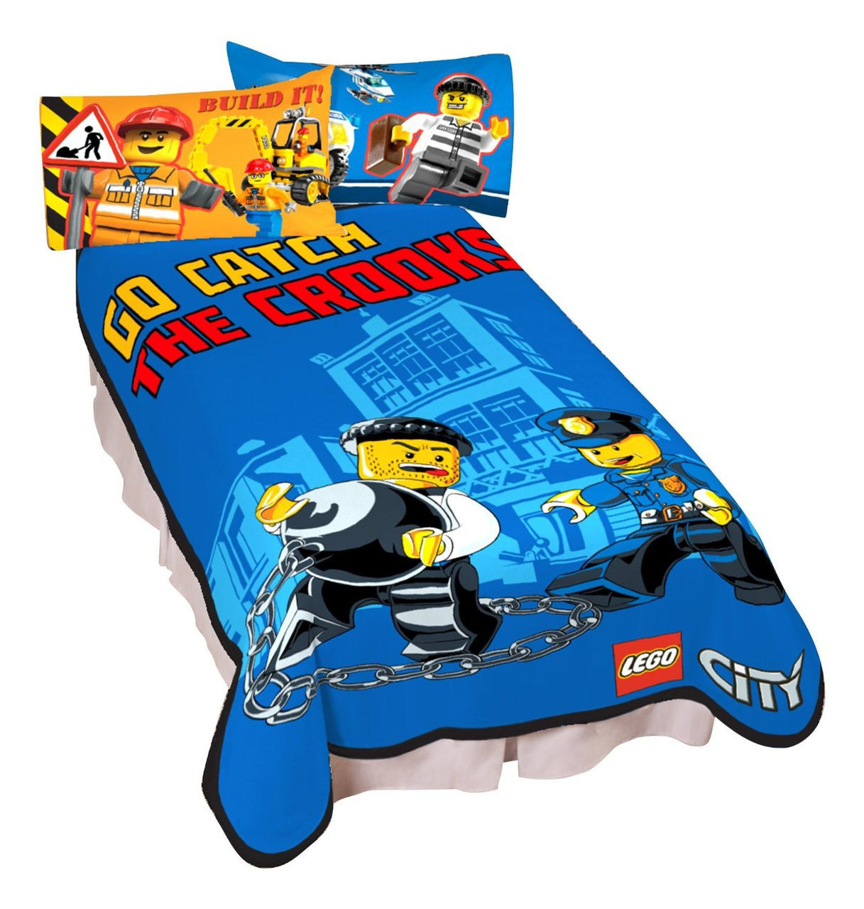 LEGO City Catch Me Microraschel Blanket, 62 by 90-Inch