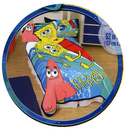 Nickelodeon SpongeBob SquarePants 'Go with the Flow' Twin/Full Micro Raschel Blanket - 62" by 90"