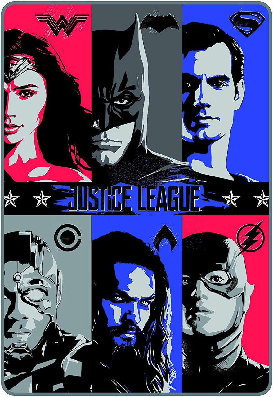 Justice League 'Icons of Justice' Plush Blanket