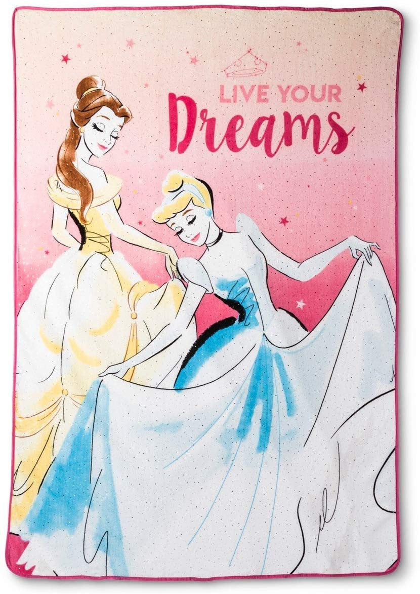 Disney Princess 'Live Your Dreams' Plush Blanket