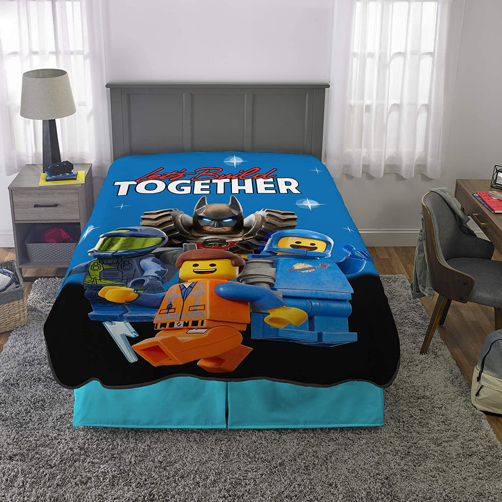 LEGO Movie 2 'Let's Build Together' Plush Blanket