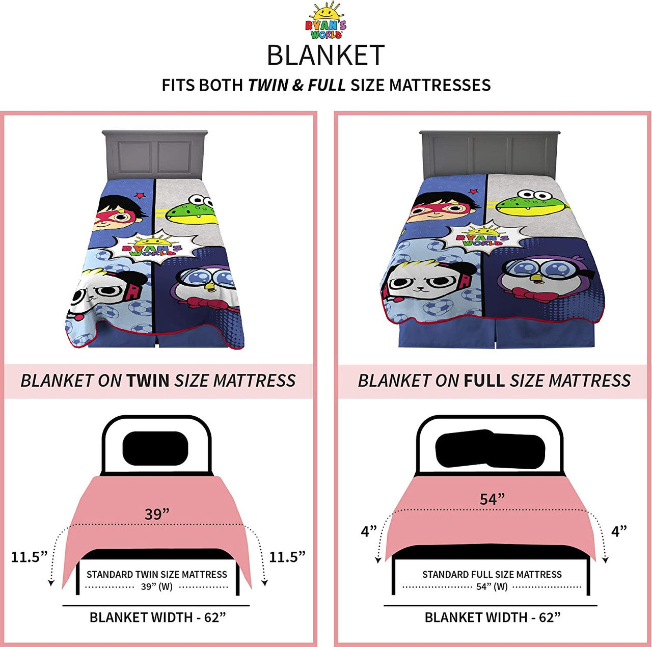 Ryan’s World Ryan's Bunch Blanket