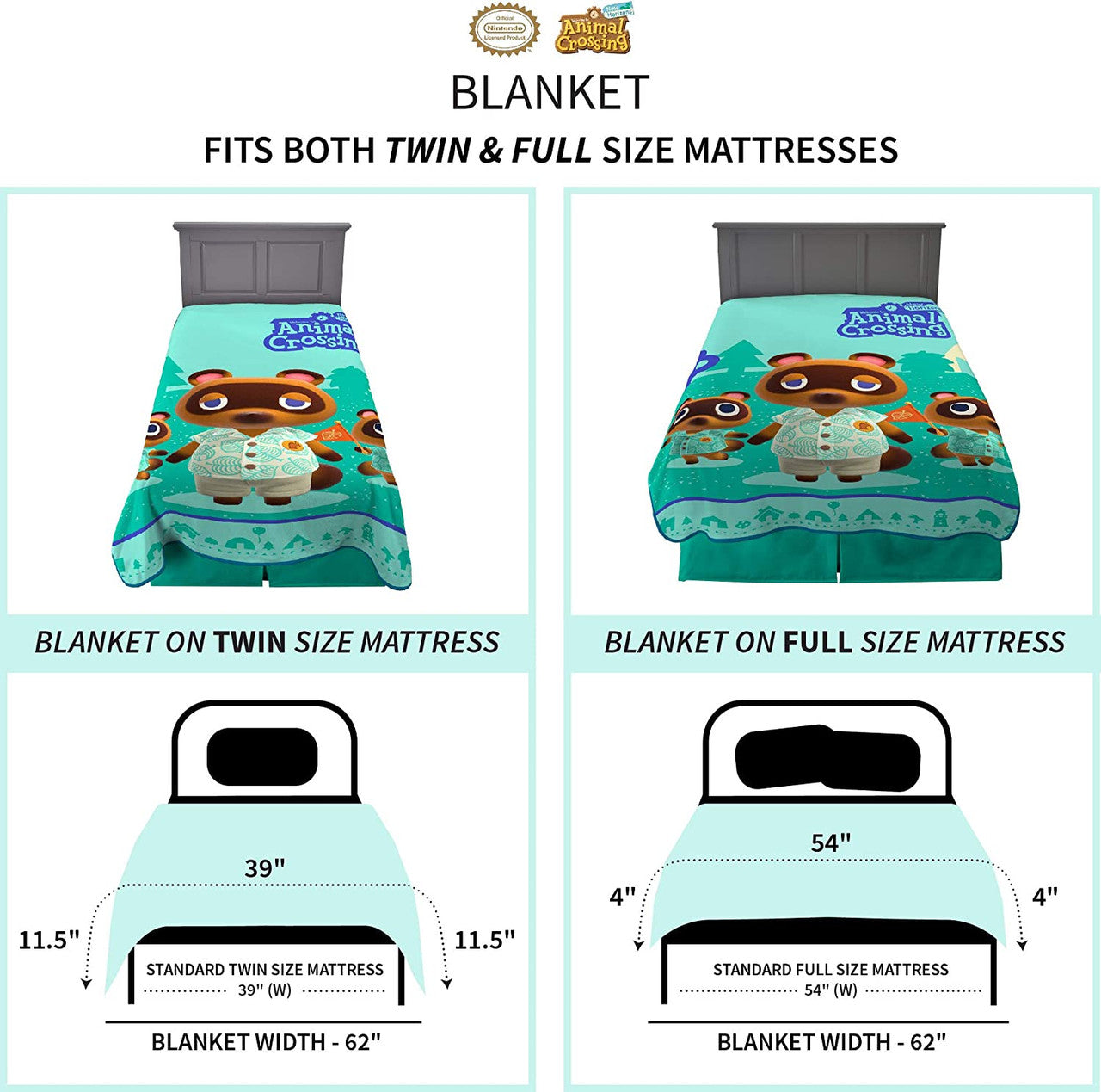 Animal Crossing Nook Family Blanket