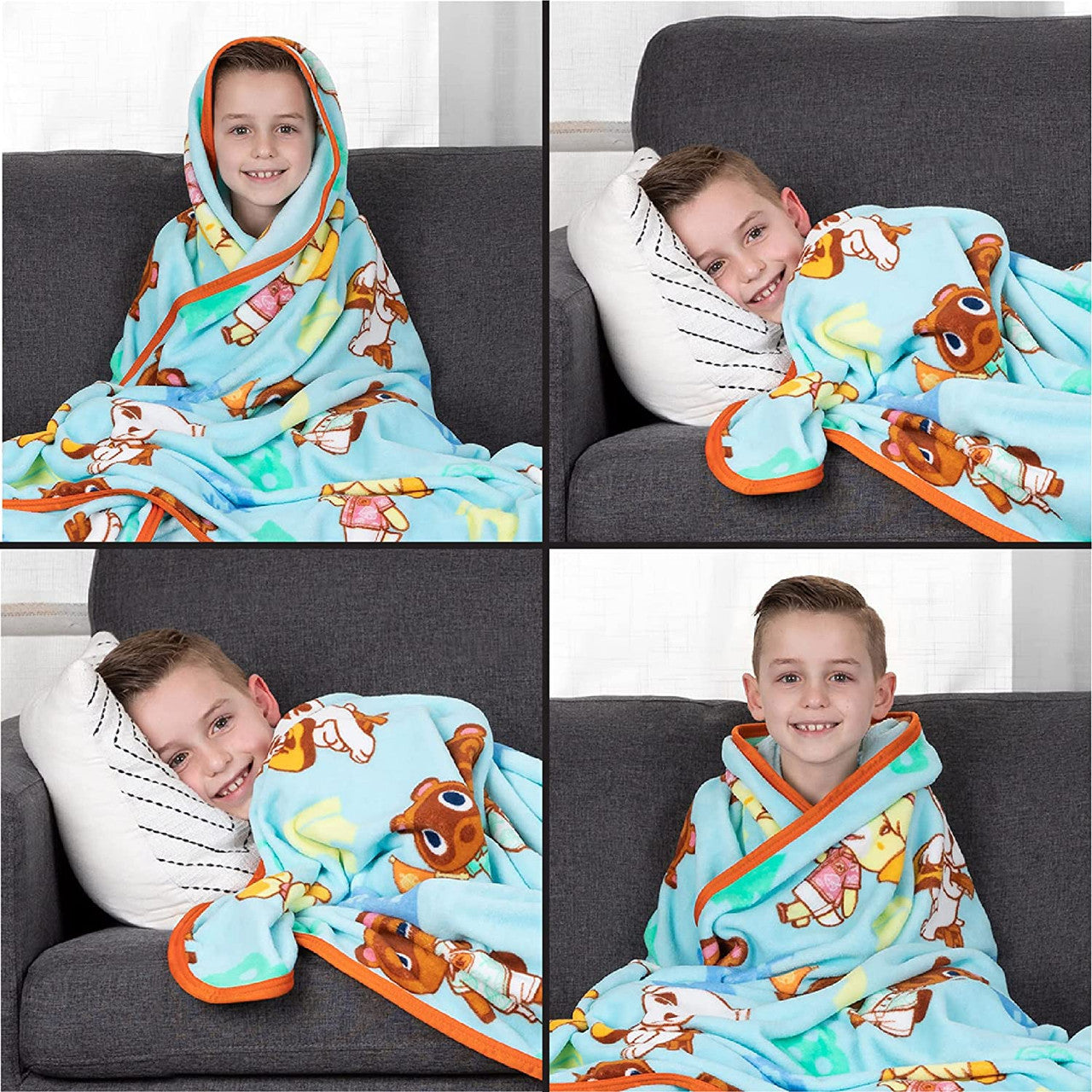 Animal Crossing  Happy Face Blanket, 62"x 90"