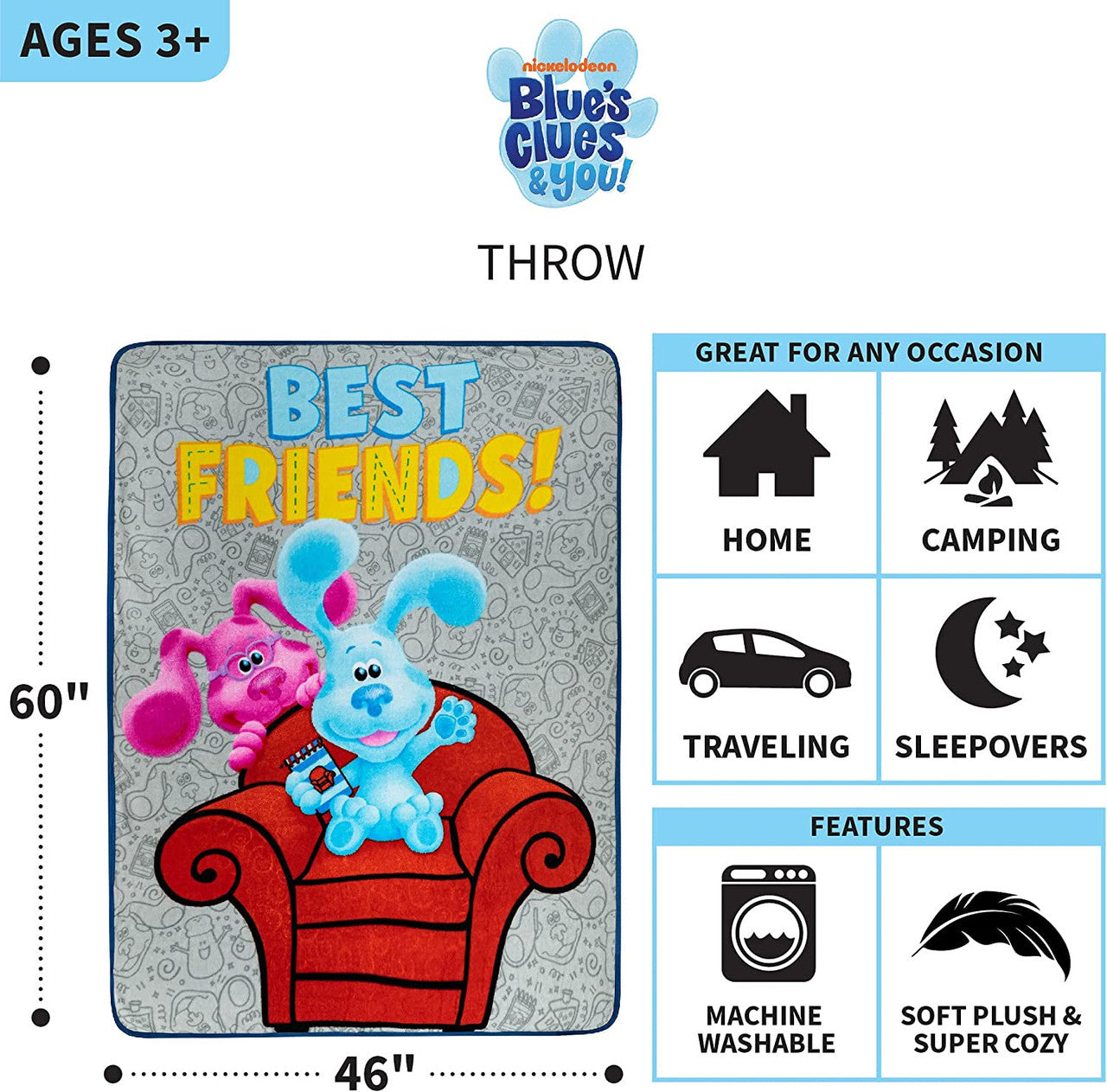 Blues Clues Plush Throw