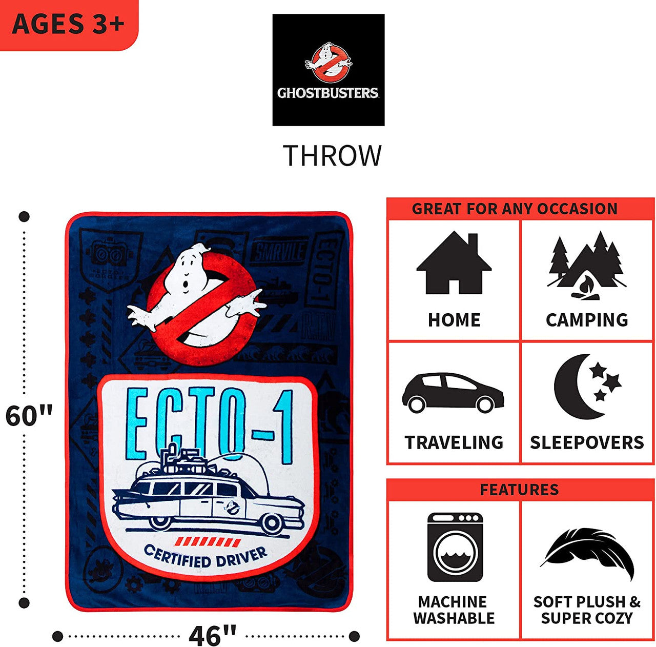 Ghostbusters Afterlife Plush Throw