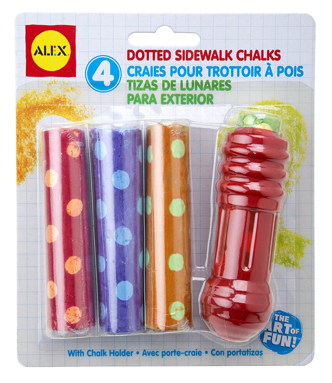 ALEX Toys Artist Studio Dotted Sidewalk Chalks With Holder