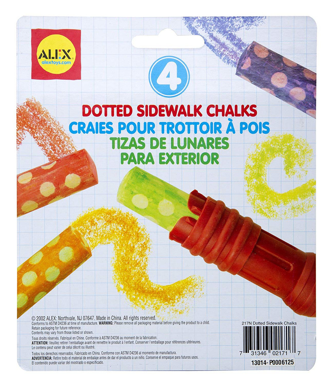 ALEX Toys Artist Studio Dotted Sidewalk Chalks With Holder
