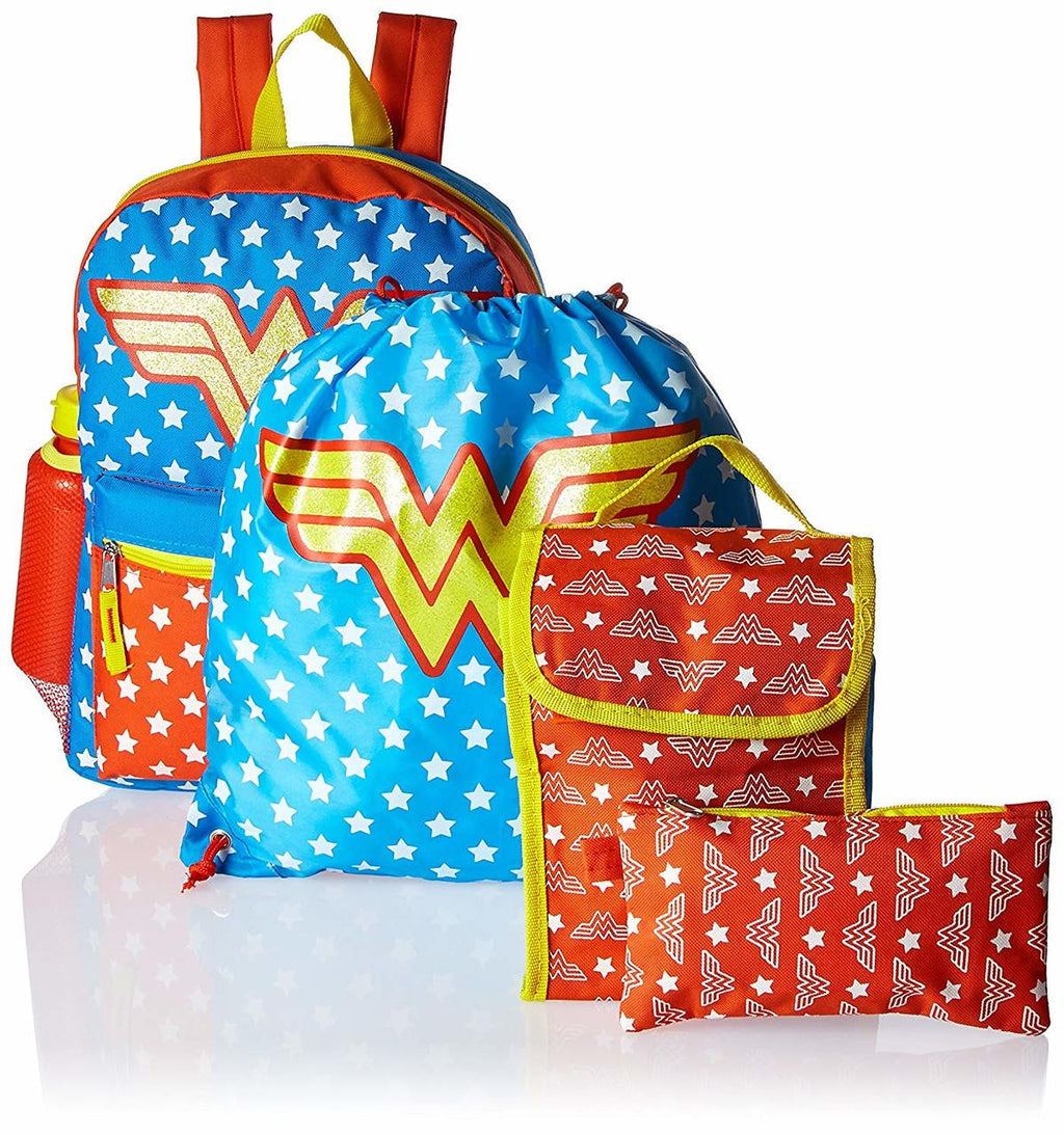 Wonder Woman Backpack 5pc Set