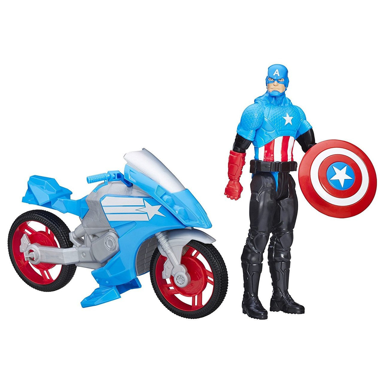 Marvel Avengers - Titan Hero Series: Captain America With Battle Cycle