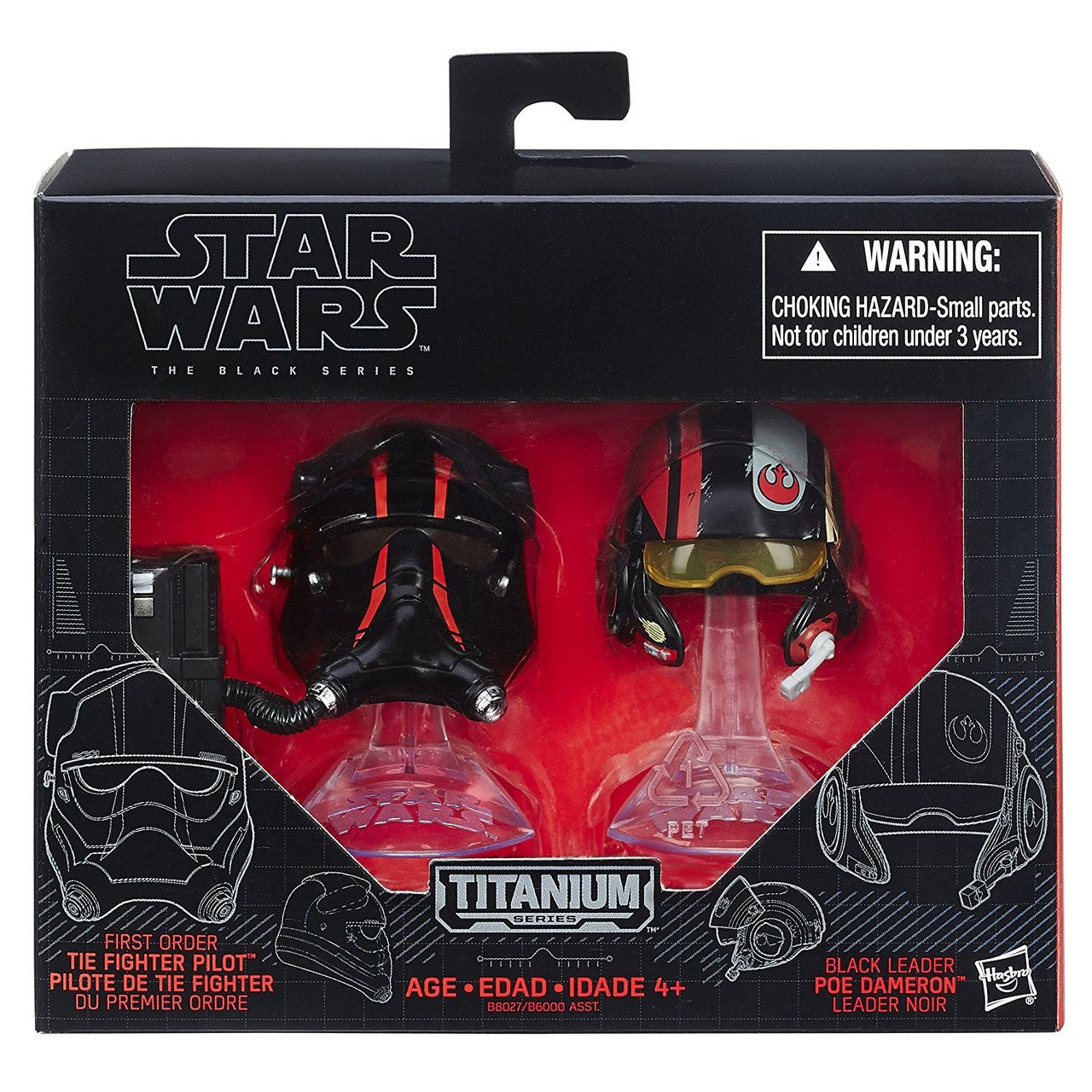 TIE FIghter Pilot and Black Leader Poe Dameron Helmets