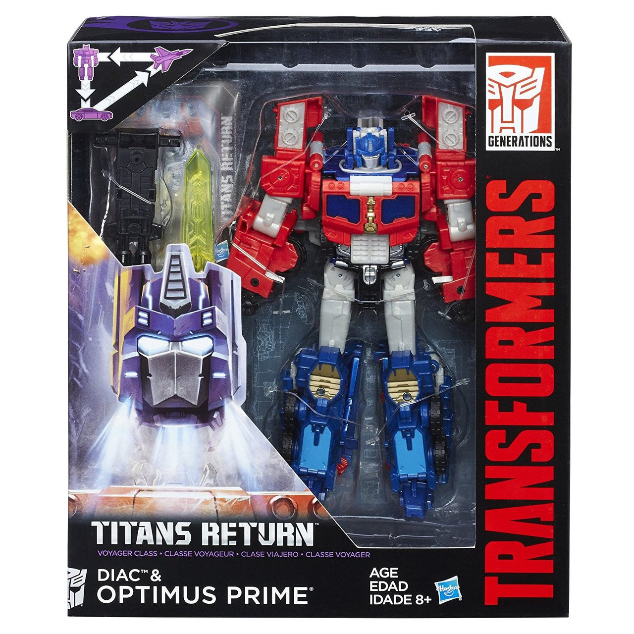 Transformer Titans Return Voyager Class Optimus Prime and Diac