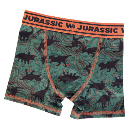 Jurassic World Boys 4-Pack Athletic Boxer Briefs, T-Rex and Blue Underwear Set, Multicolor