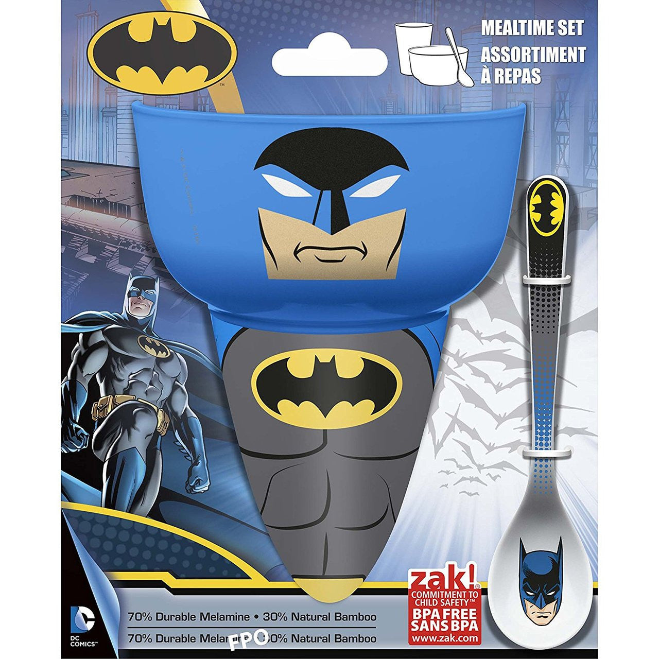 Batman Comics 3-Piece Mealtime Set