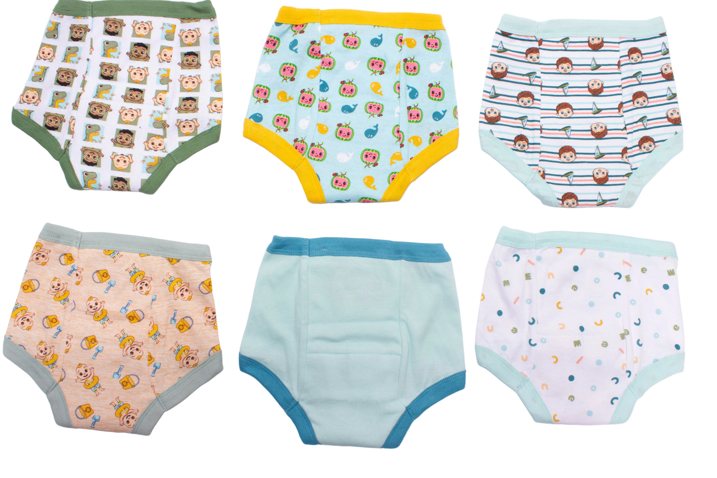 CoComelon Toddler Boys 6-Pack Potty Training Pants, JJ and Cody Underwear Set with Bonus Chart, Multicolor