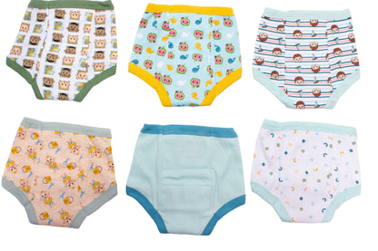 CoComelon Toddler Boys 6-Pack Potty Training Pants, JJ and Cody Underwear Set with Bonus Chart, Multicolor