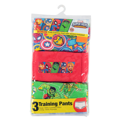 Marvel Avengers Toddler Boys 3-Pack Potty Training Pants, Superhero Underwear Set, Multicolor, Sizes 2T/3T