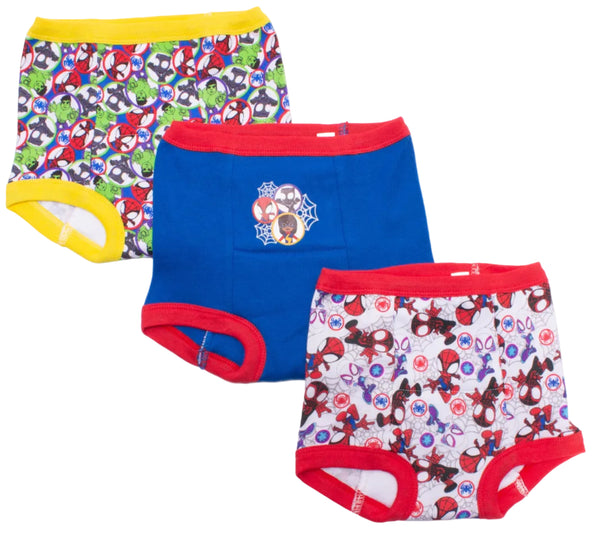 Marvel Spidey and His Amazing Friends Toddler Boys 3-Pack Potty Training Pants, Spider-Man Ghost-Spider and Hu