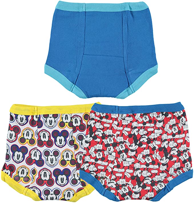 Mickey Mouse Toddler Boys 3-Pack Potty Training Pants, Disney Underwear Set, Multicolor, Size 2T/3T