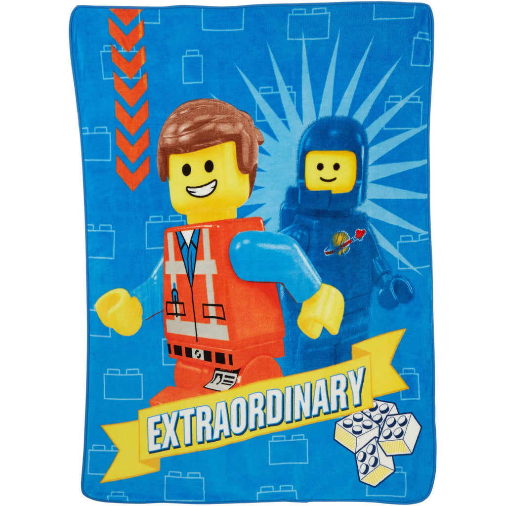 The LEGO Movie "Extraordinary" Plush Throw Blanket 46" x 60"