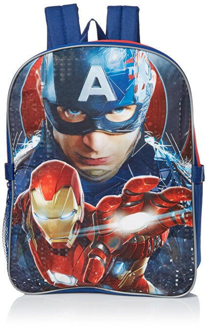 Marvel Boys' Captain America Backpack with Lunch Kit