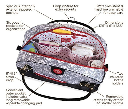 2 Red Hens 'Peacock Mum ' Coop Carry-All Diaper Bag
