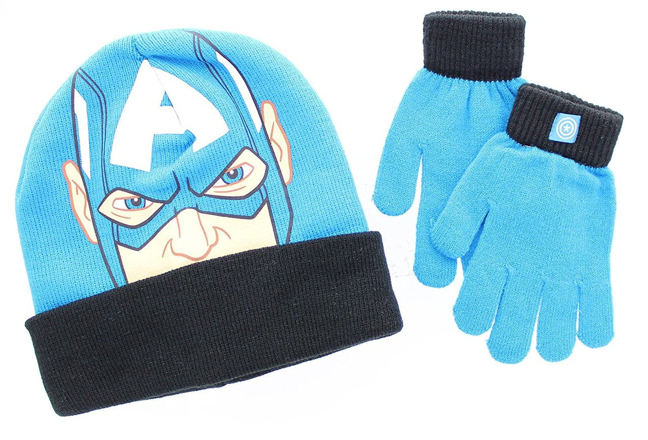 Captain America 2-Piece Knit Hat and Glove Set