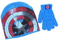 Captain America 2-Piece Knit Hat and Glove Set (Blue)
