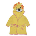 EVERYDAY KIDS Hooded Baby Toddler Unisex Bathrobe - Yellow Lion with Mane