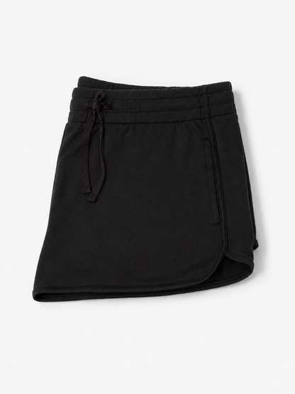 New York Laundry Women's 3-Inch Running Shorts with Drawstring Waistband and Pockets, Jet Black
