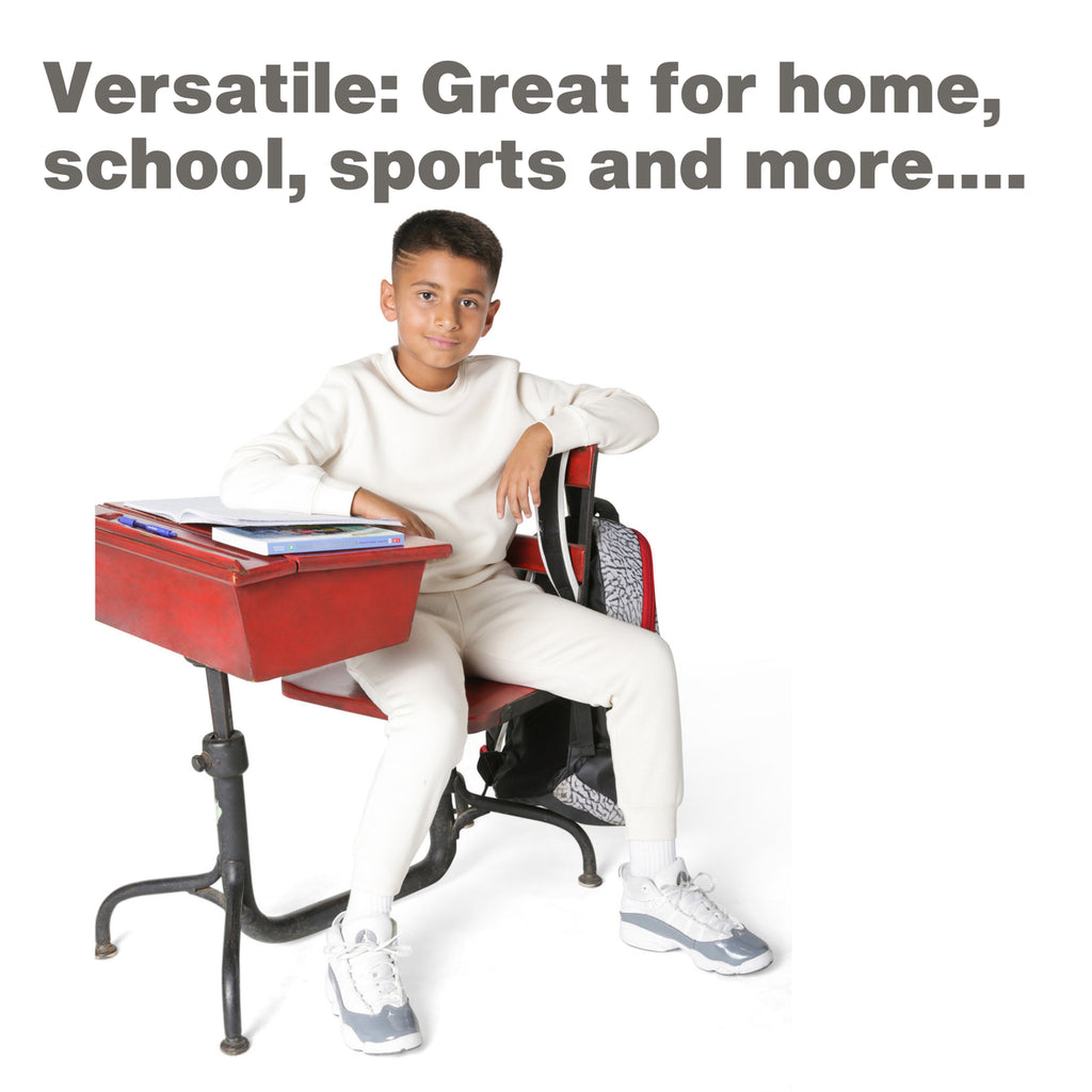 EVERYDAY KIDS Boys’ Fleece Off-White Crewneck Sweatshirt