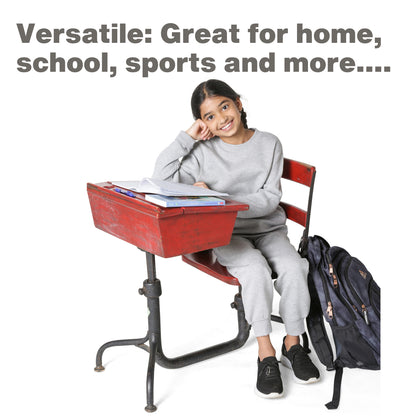 EVERYDAY KIDS Girls’ Fleece Heather Gray Crewneck Sweatshirt
