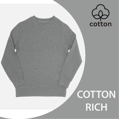 EVERYDAY KIDS Girls’ Fleece Charcoal Gray Crewneck Sweatshirt
