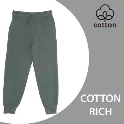 EVERYDAY KIDS Girls’ Green Cotton Fleece Sweatpants