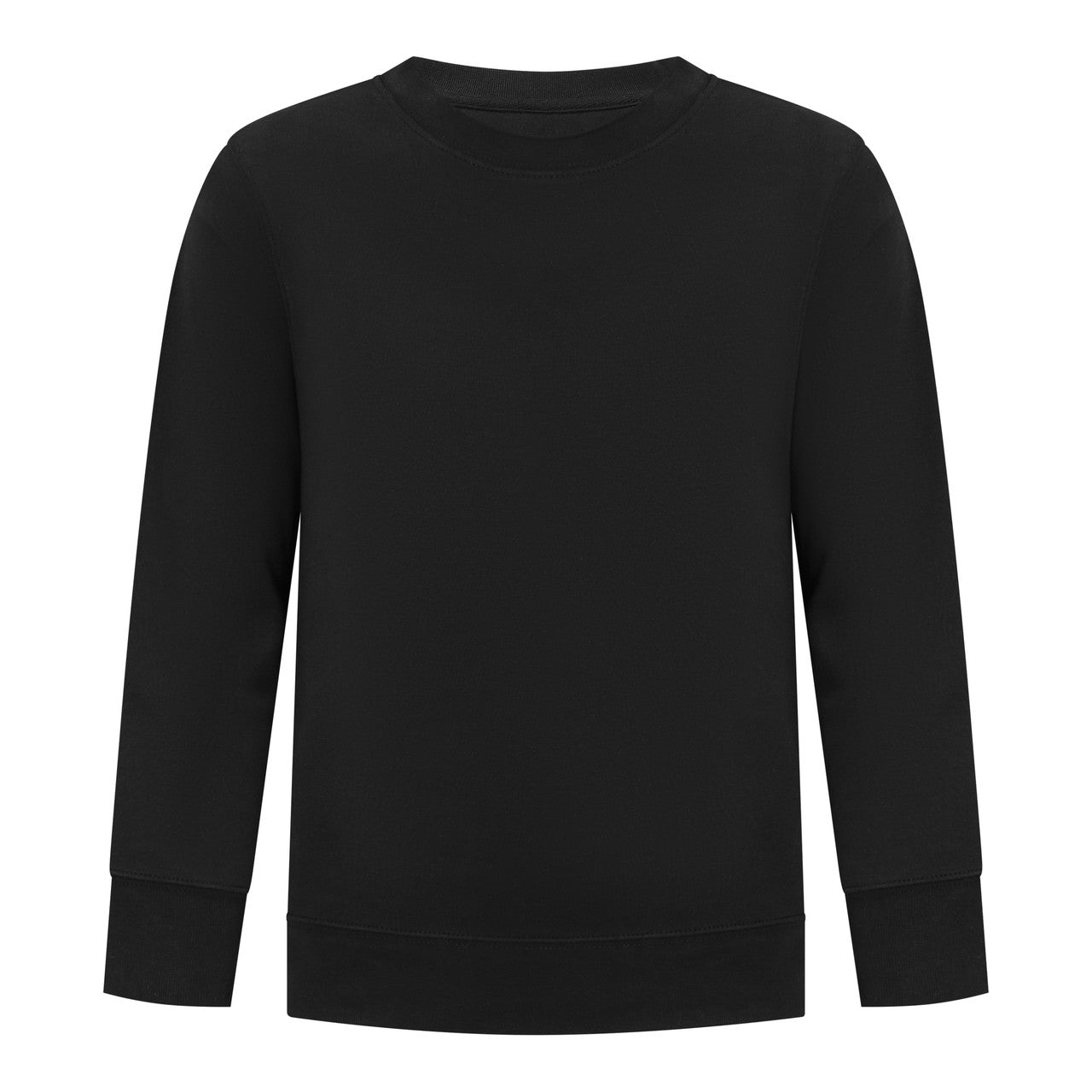 EVERYDAY KIDS Girls’ Fleece Black Crewneck Sweatshirt