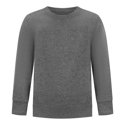 EVERYDAY KIDS Boys’ Fleece Charcoal Gray Crewneck Sweatshirt
