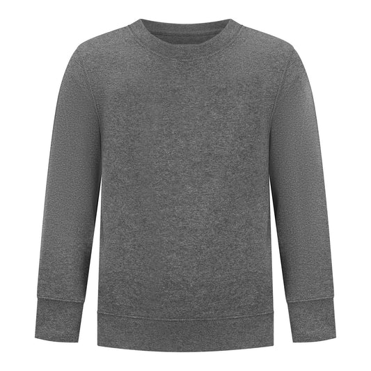 EVERYDAY KIDS Girls’ Fleece Charcoal Gray Crewneck Sweatshirt